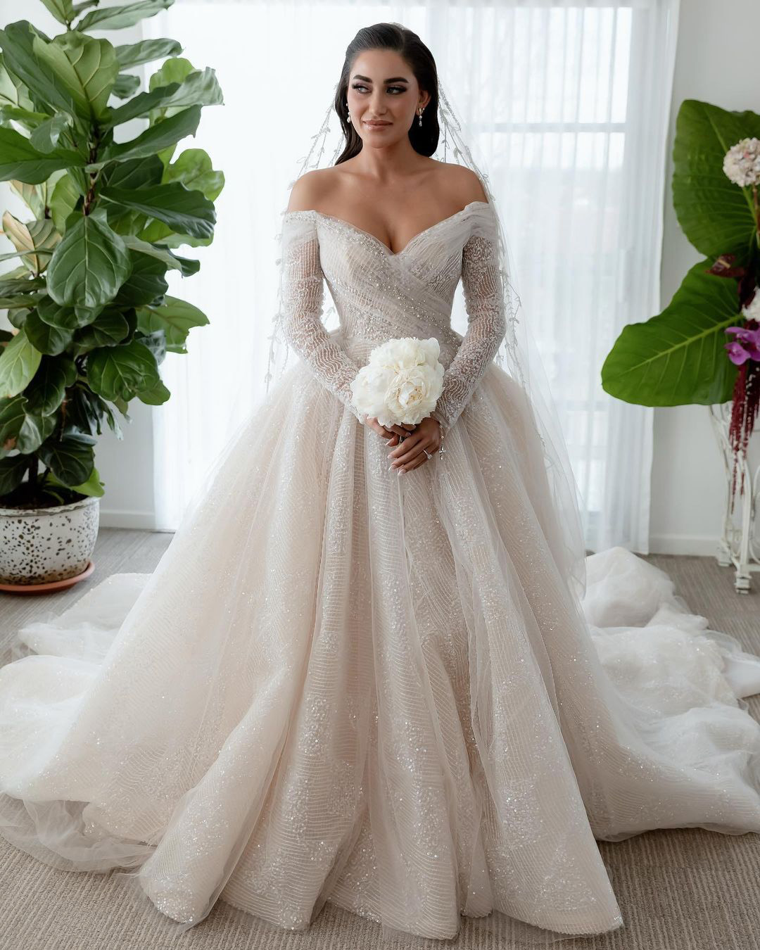 wedding dress designers ball gown with long sleeves steven_khalil