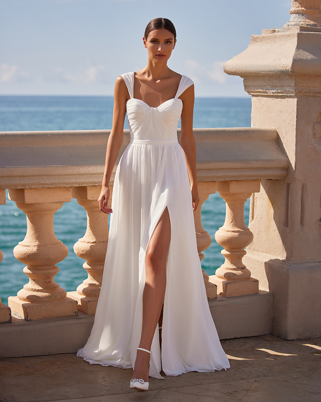 beach wedding dresses simple a line sweetheart neckline moonlight