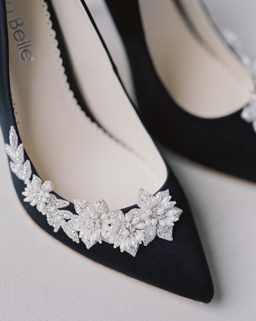 black and white wedding shoes elegant