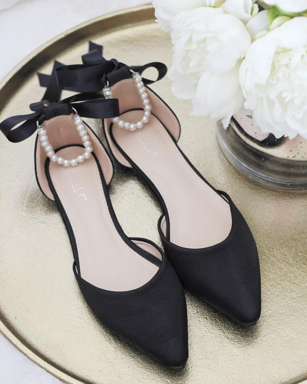 black and white wedding shoes flats