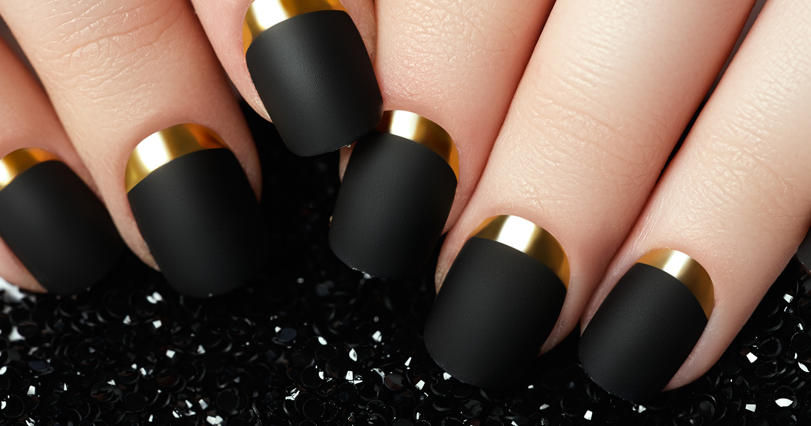 Buy Black Gold Nails Online In India - Etsy India