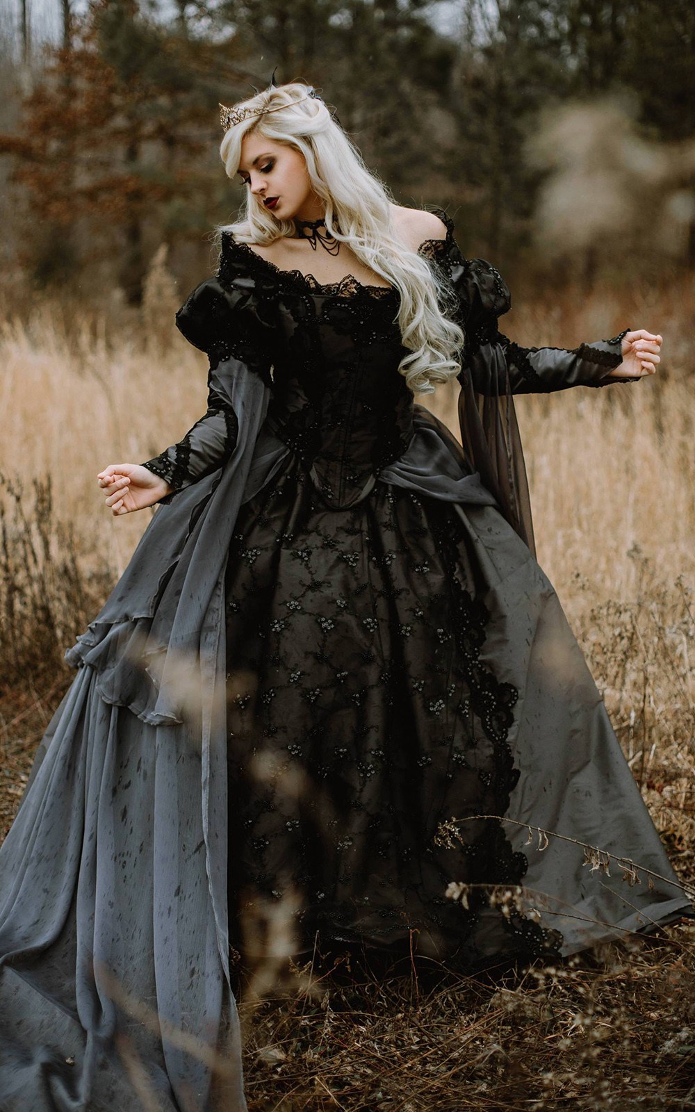 Gothic Black Wedding Dresses