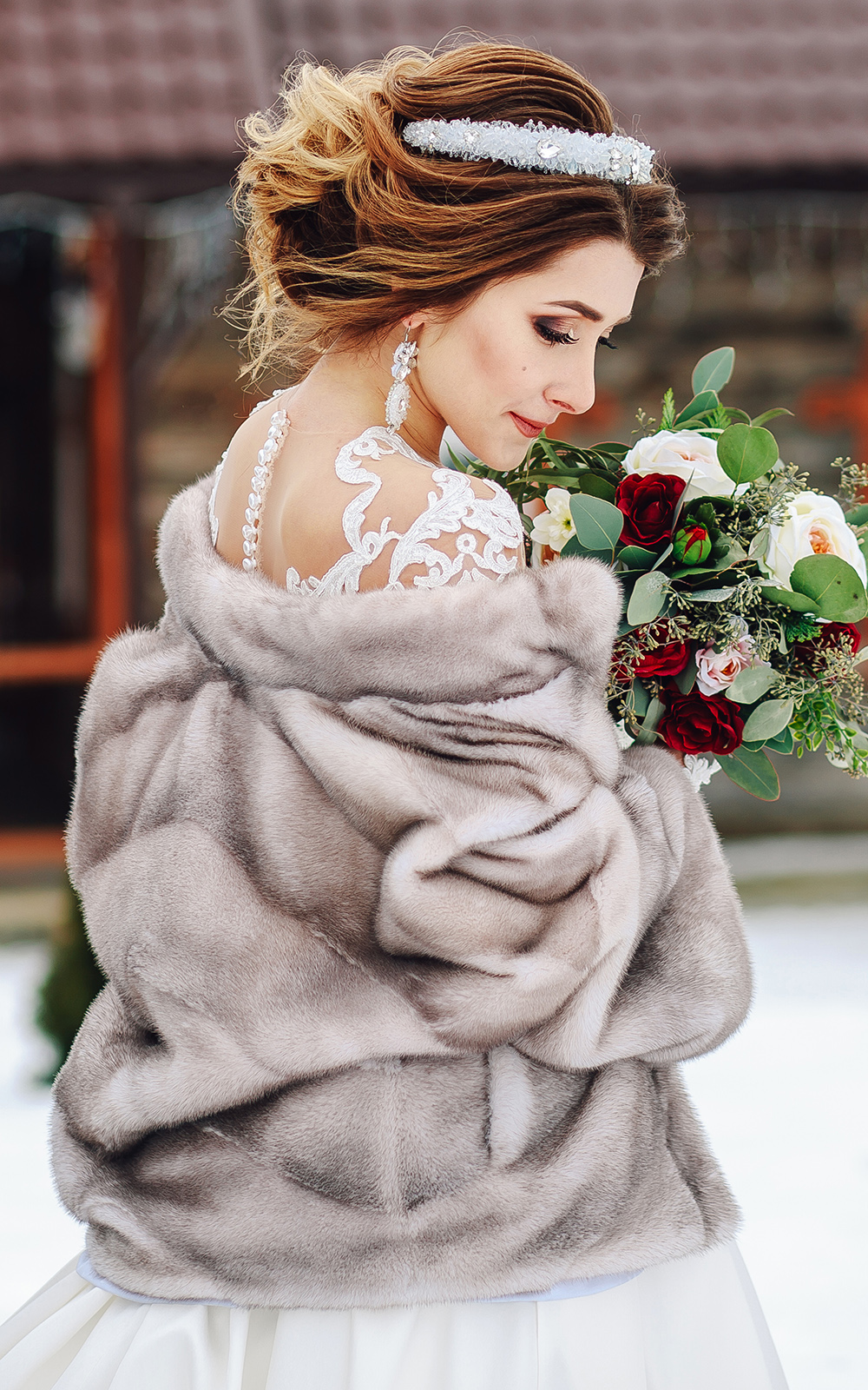 winter bridal shower dress