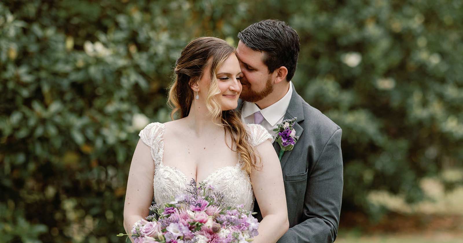 Purple Floral Wedding with a Thanksgiving-Inspired Reception